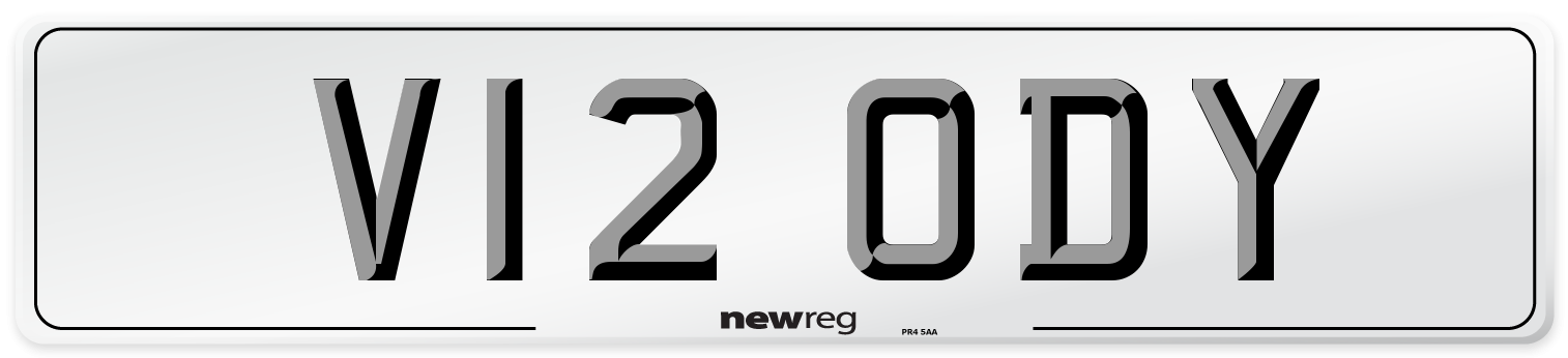 V12 ODY Number Plate from New Reg